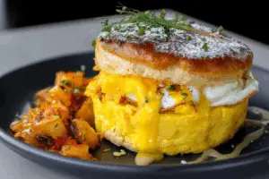Soufflé Carbonara Breakfast Sammich