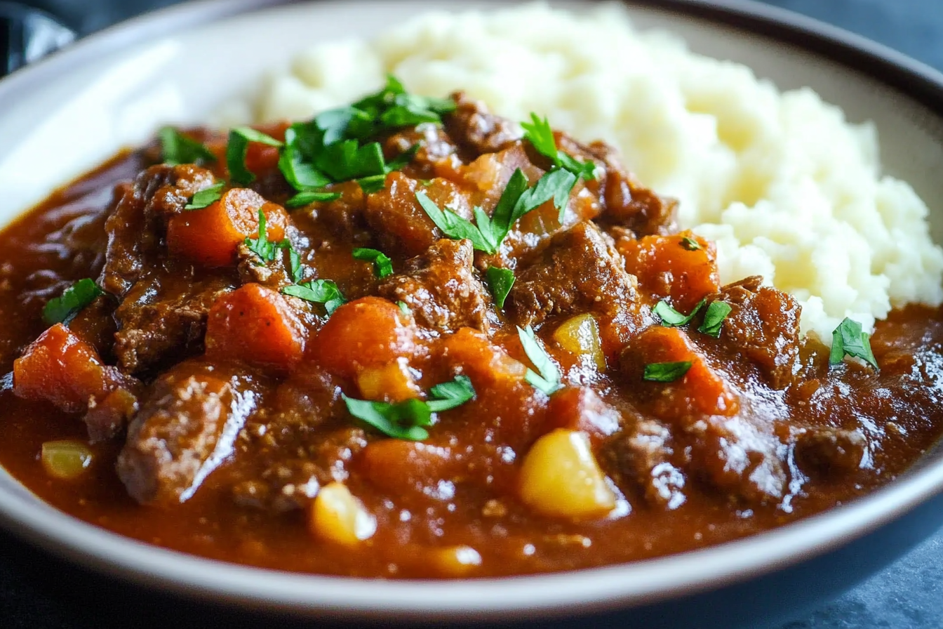 Slow Cooker Beef and Chorizo Casserole