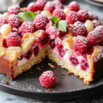 Raspberry and White Chocolate Greek Yogurt Cake