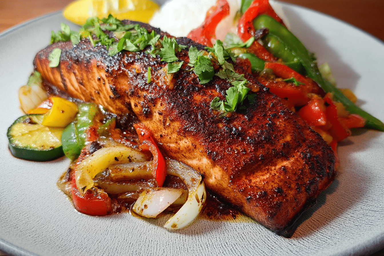 Jerk Lemon Pepper Salmon