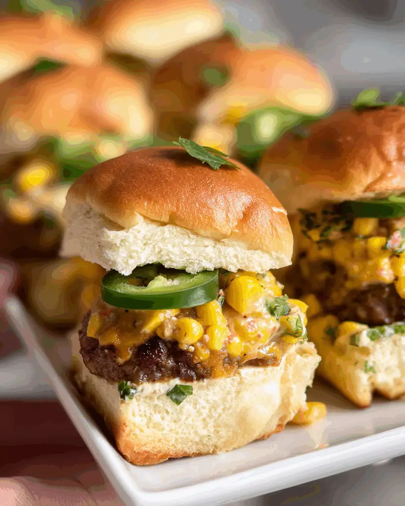 Street Corn Cheeseburger Sliders