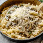 Pastina with a Mushroom Leek Parmesan Broth