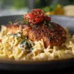 Tuscan Salmon with Mafaldine Pasta