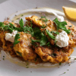 Artichoke Fritters with Whipped Goat Cheese