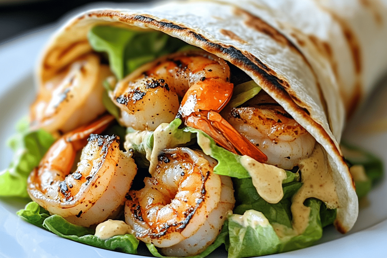 Shrimp Caesar Wraps