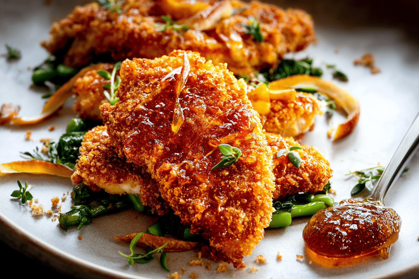 Baked Crunchy Hot Honey Chicken