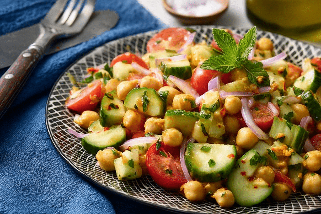 Chickpea Cucumber Salad