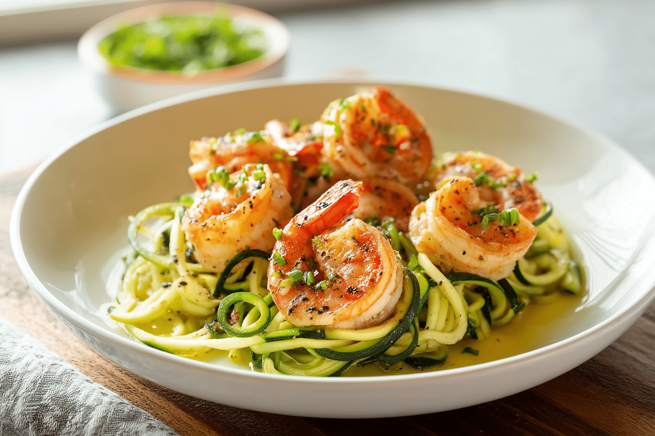 Garlic Butter Shrimp with Zucchini Noodles