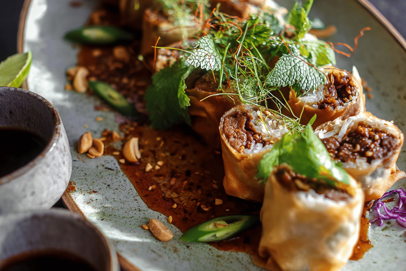 30 Minute Peanut Beef Rolls