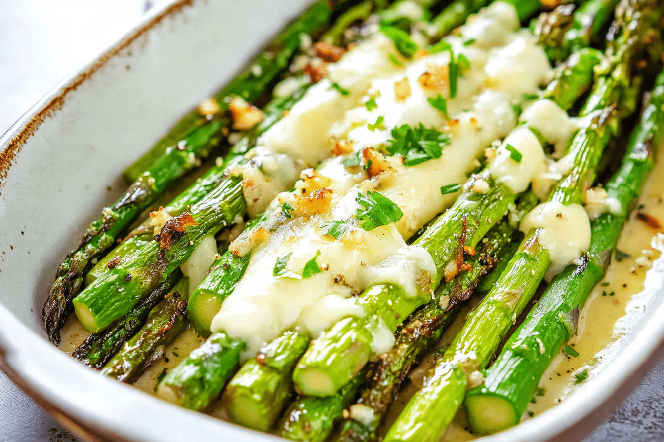 Cheesy Garlic Roasted Asparagus