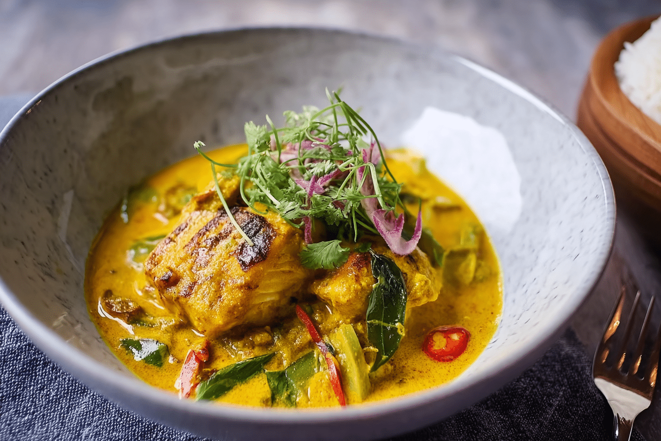 Coconut Fish Curry with Lime and Lemongrass