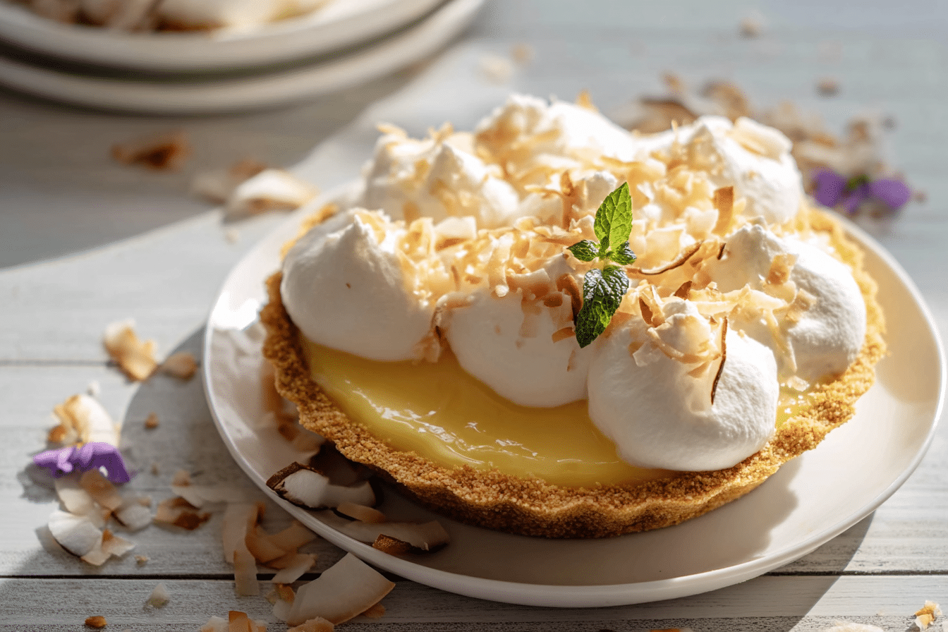 Lemon Sugar Coconut Cream Pie
