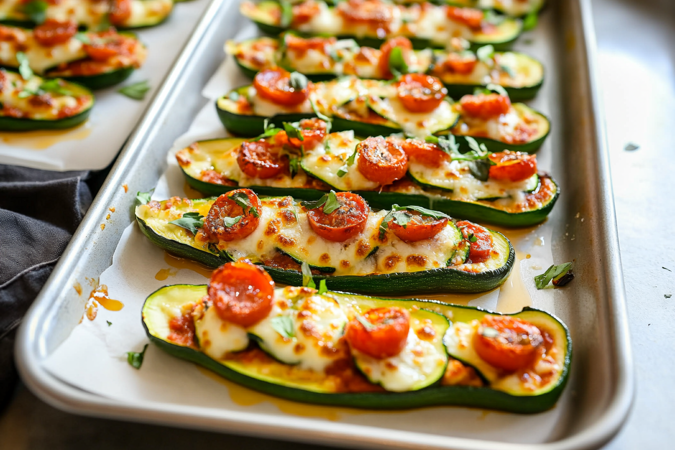Zucchini Pizza Boats