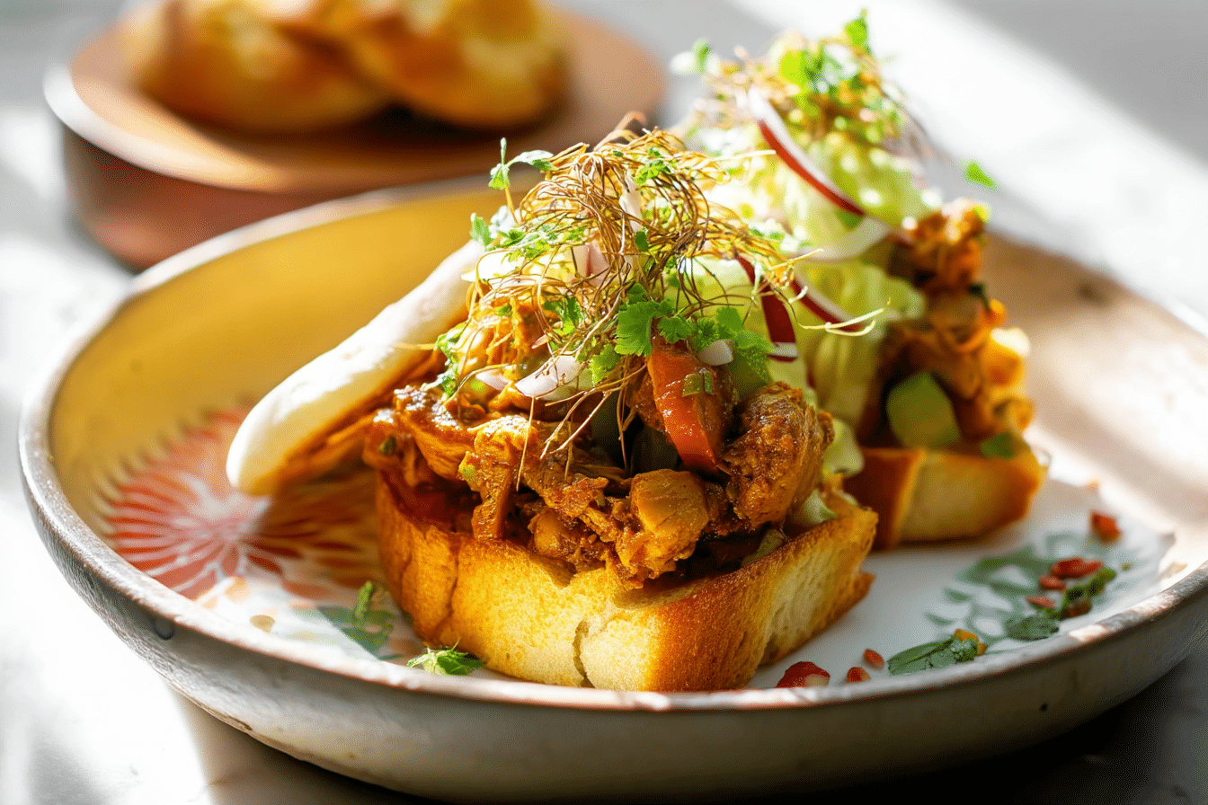 Pan Bread with Chicken Curry