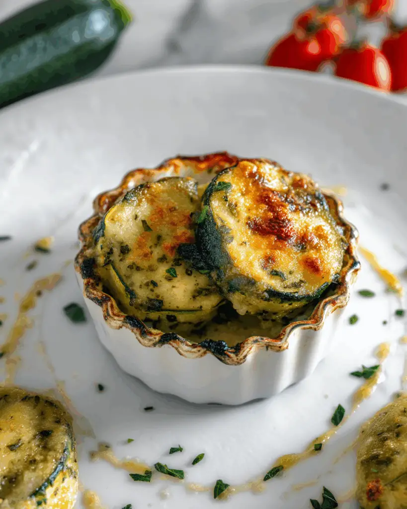 Zucchini Pesto Parmesan Bakes