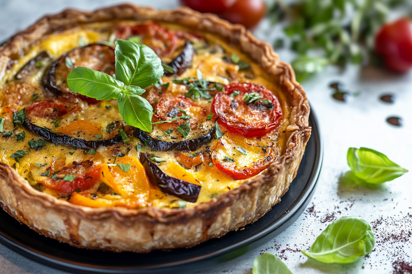 Roasted Ratatouille Quiche