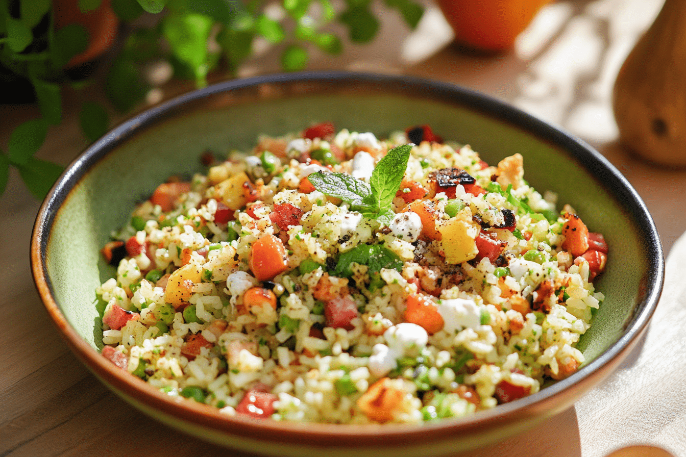 Crispy Mediterranean Rice Salad