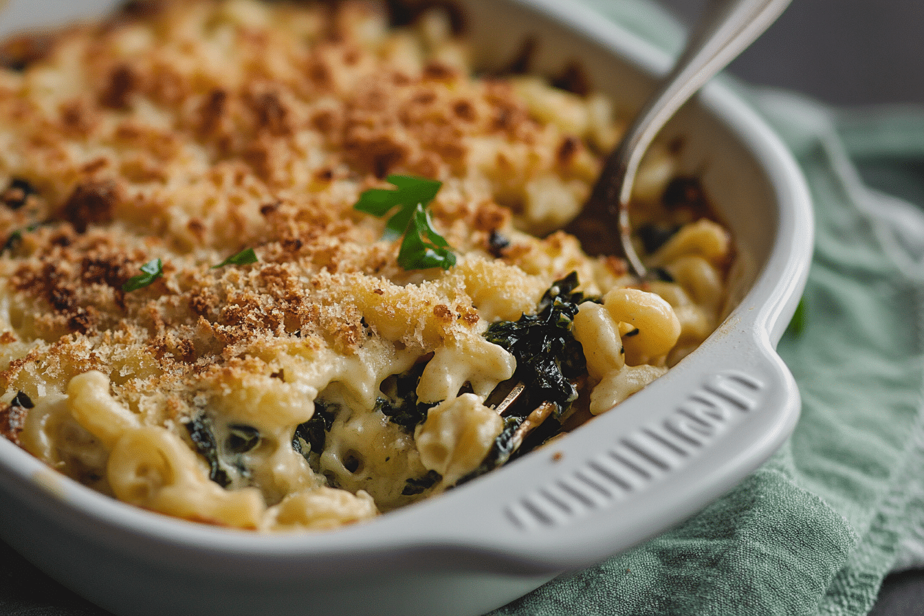 Swiss Chard and Roasted Garlic Mac and Cheese