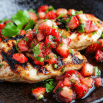 Cilantro Lime Grilled Chicken with Strawberry Salsa