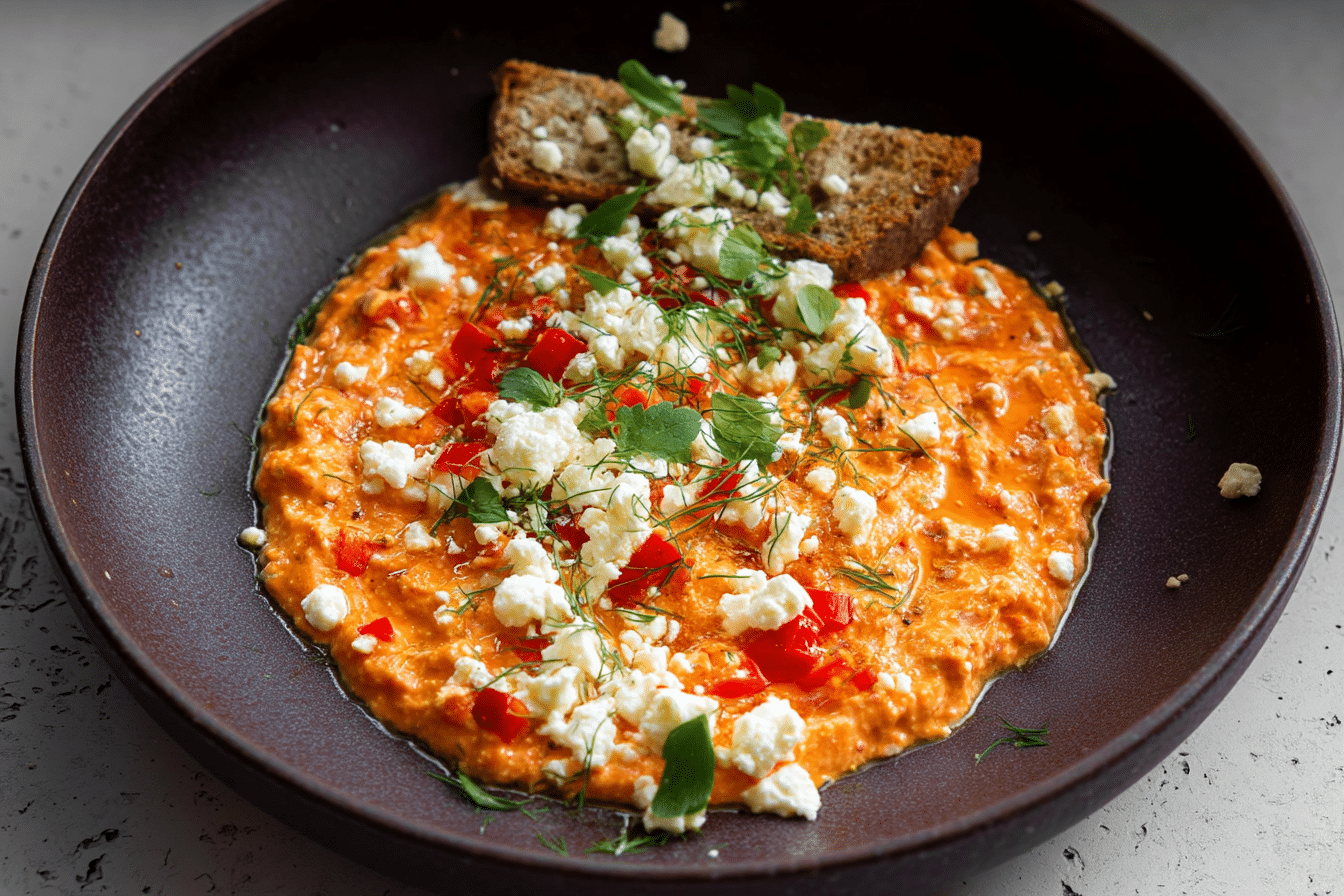 Spicy Red Pepper (Capsicum) & Feta Dip