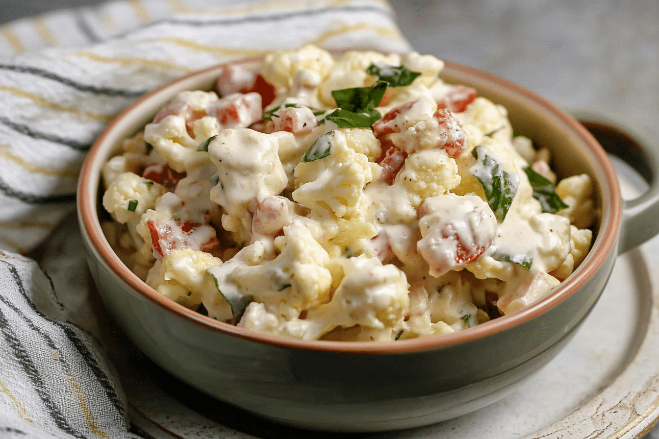 Creamy BLT Cauliflower Salad