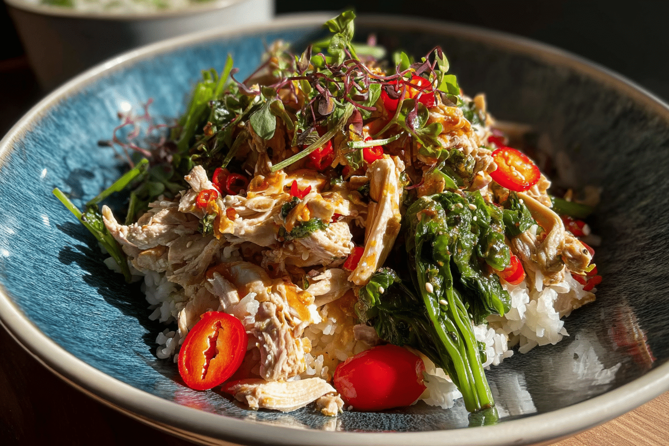 Shredded Chicken & Rice Bowl