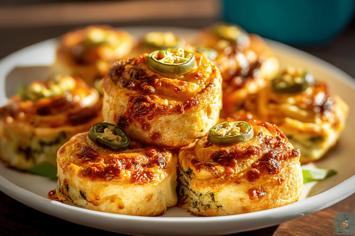 Baked Jalapeño Popper Pinwheels