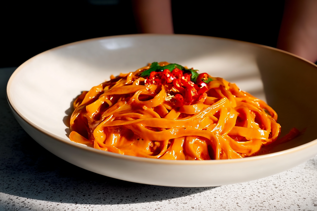 Spicy Gochujang Alfredo One-Pot Pasta