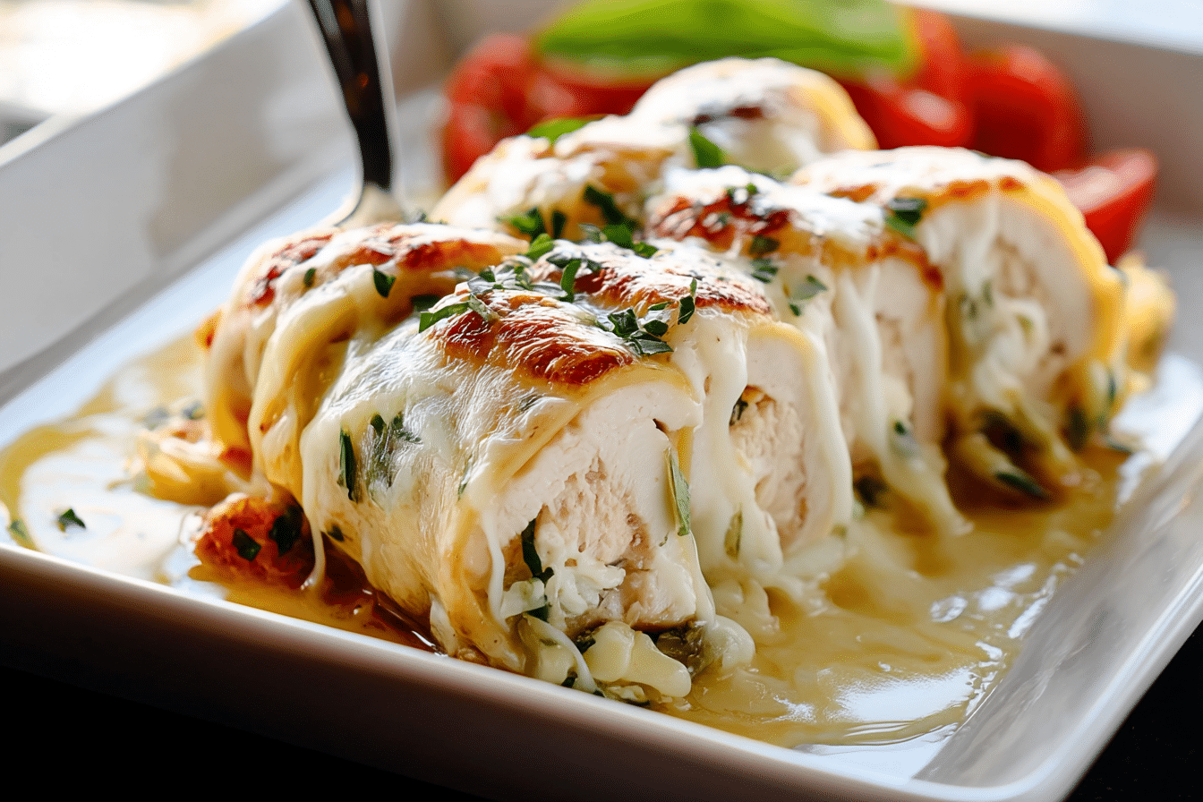 Chicken Alfredo Roll Ups
