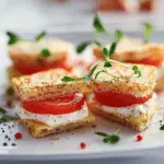 Tomato and Cream Cheese Sandwiches