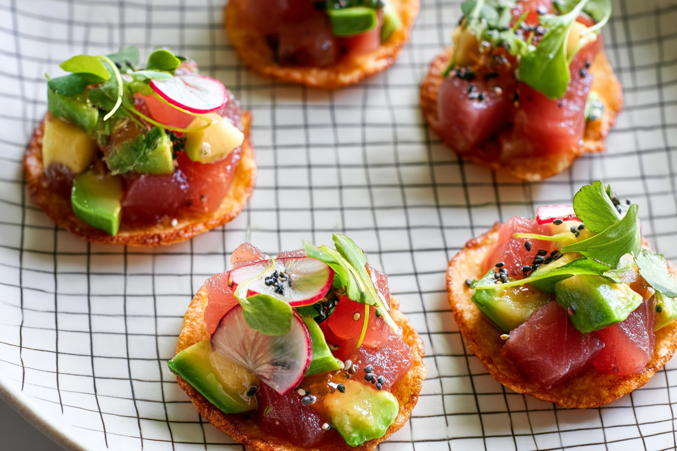 Mini Crunchy Tuna Tostadas