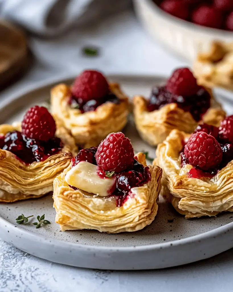 Raspberry Brie Bites