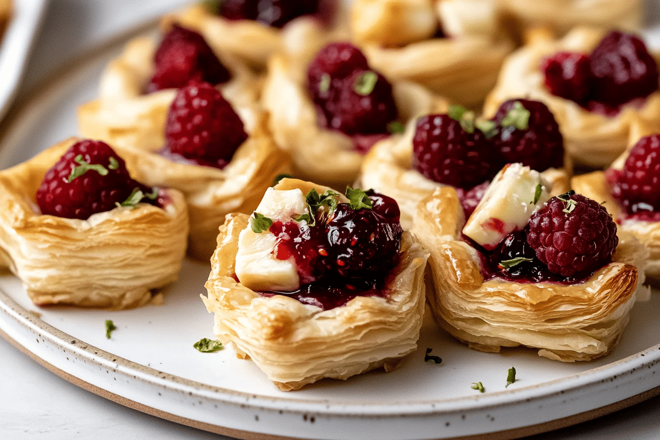 Raspberry Brie Bites