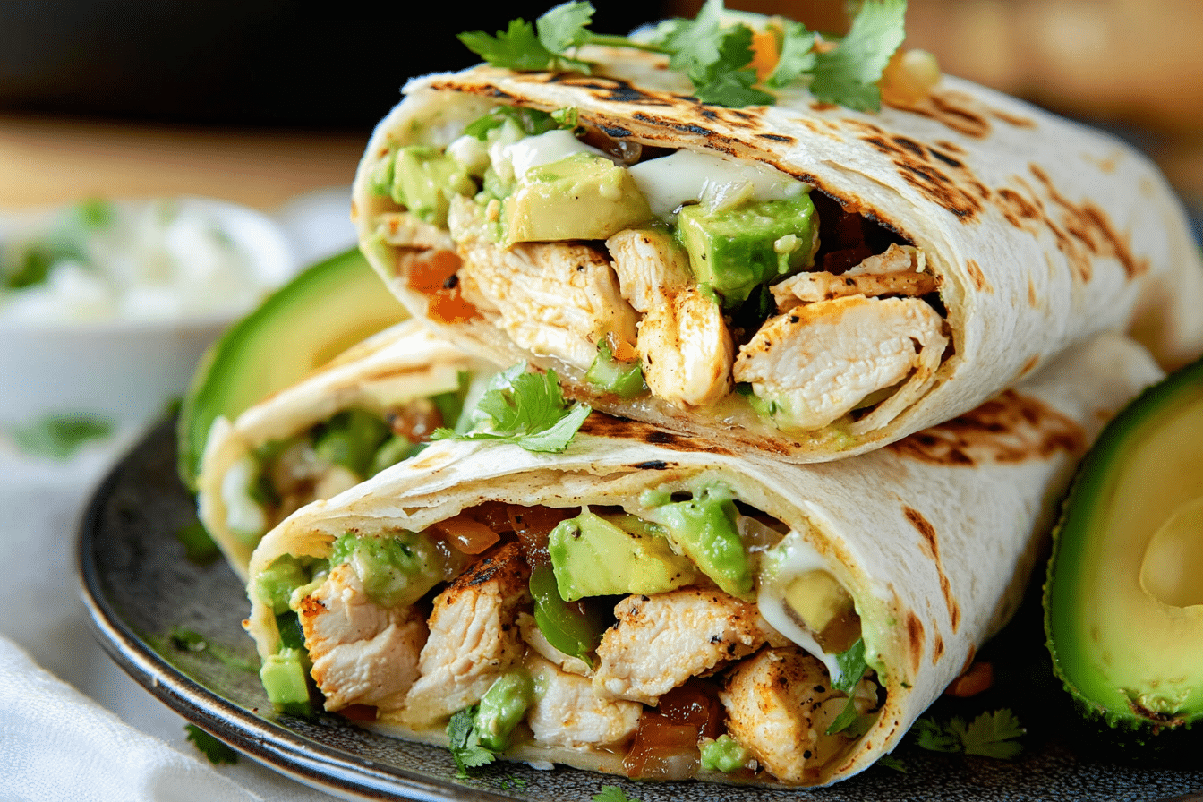 Chicken and Avocado Burritos