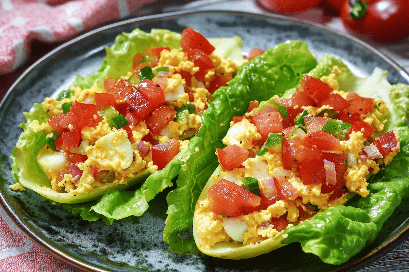 BLT Egg Salad Lettuce Wraps
