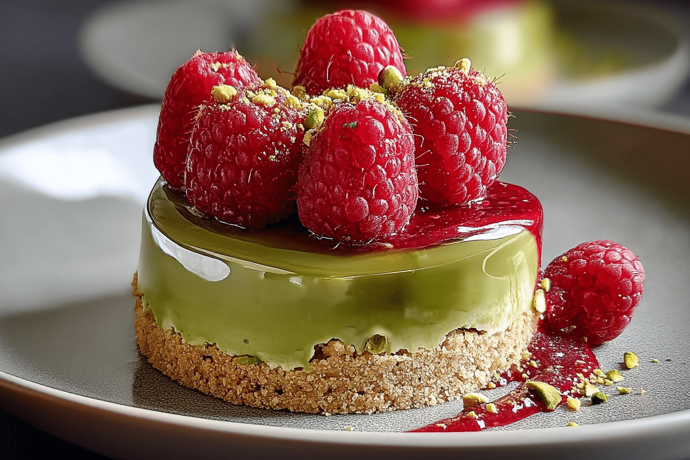 Pistachio & Raspberry Cheesecake Dômes