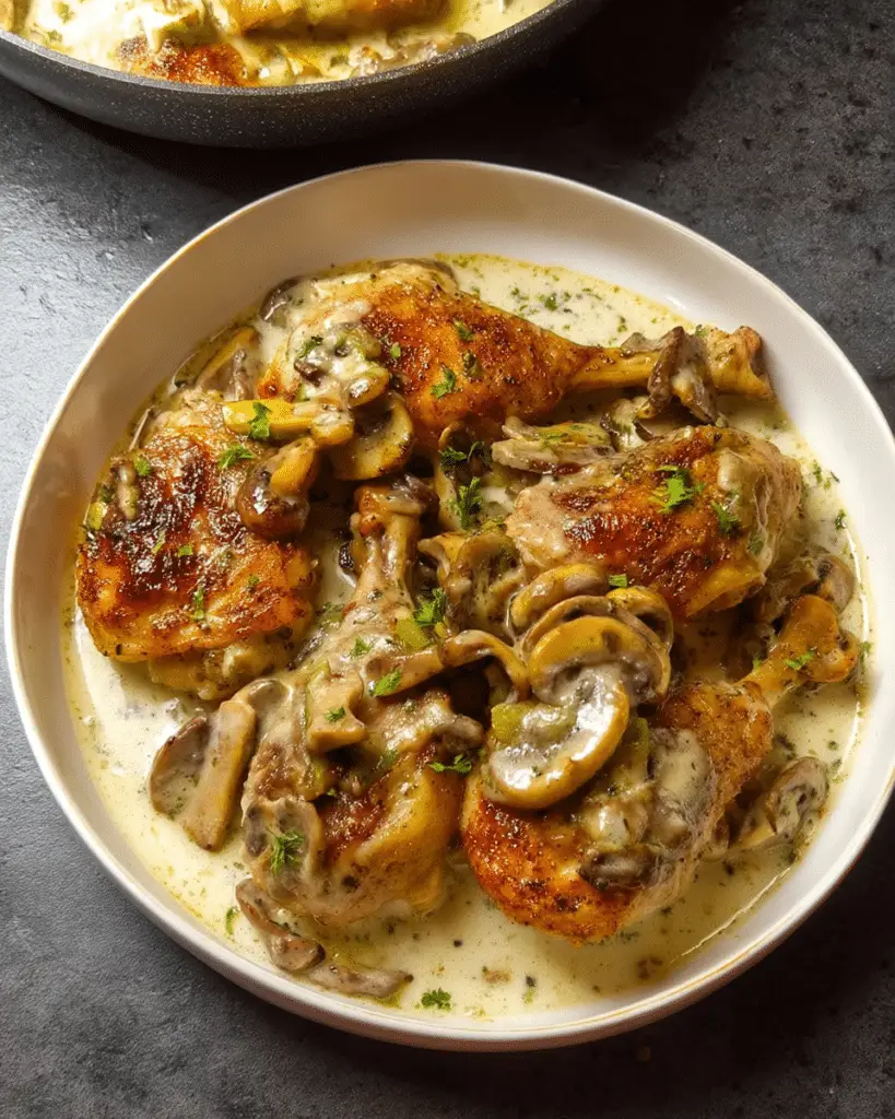 Baked Legs With Cream of Mushroom
