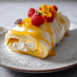 Lemon Curd Meringue Roulade