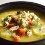 Slow Cooker Greek Lemon Chicken Soup