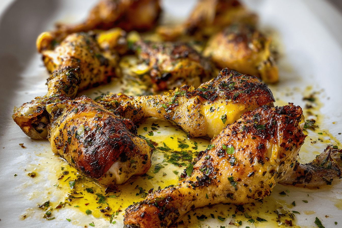 Oven Roasted Lemon Garlic Parsley Chicken Drumsticks