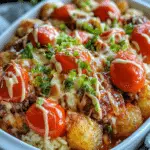 Skinny Big Mac Tater Tot Casserole