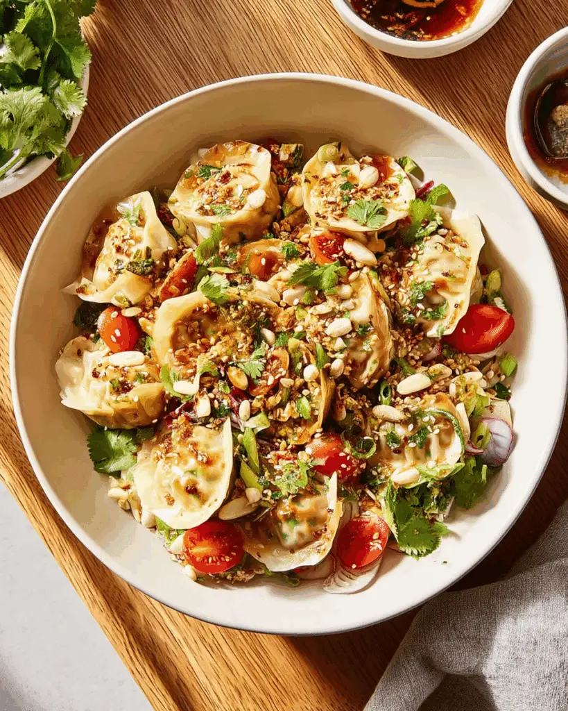 Viral Crispy Dumpling Salad