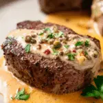 Beef Tenderloin with Pepper Cream Sauce