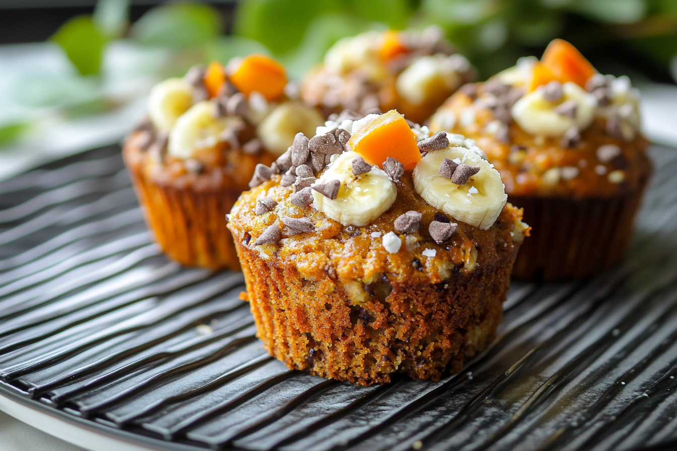 Morning Glory Banana Carrot Muffins