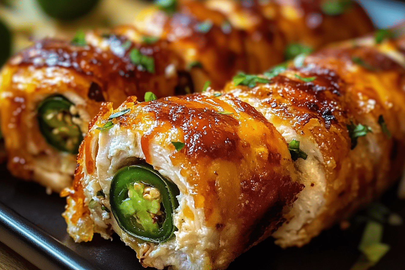 Smoky Cheesy Jalapeño Chicken Rolls