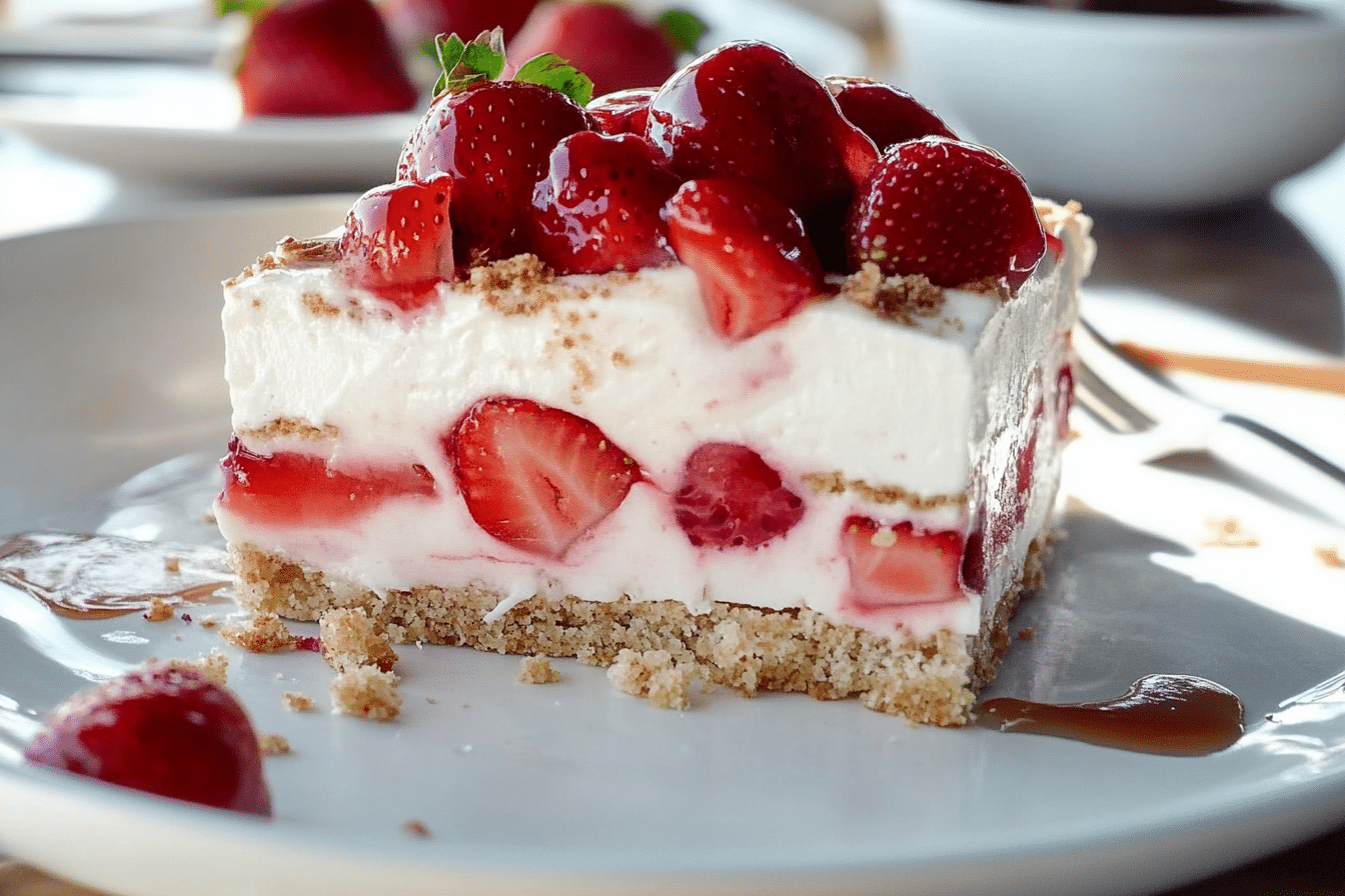 Strawberry Cream Cheese Icebox Cake