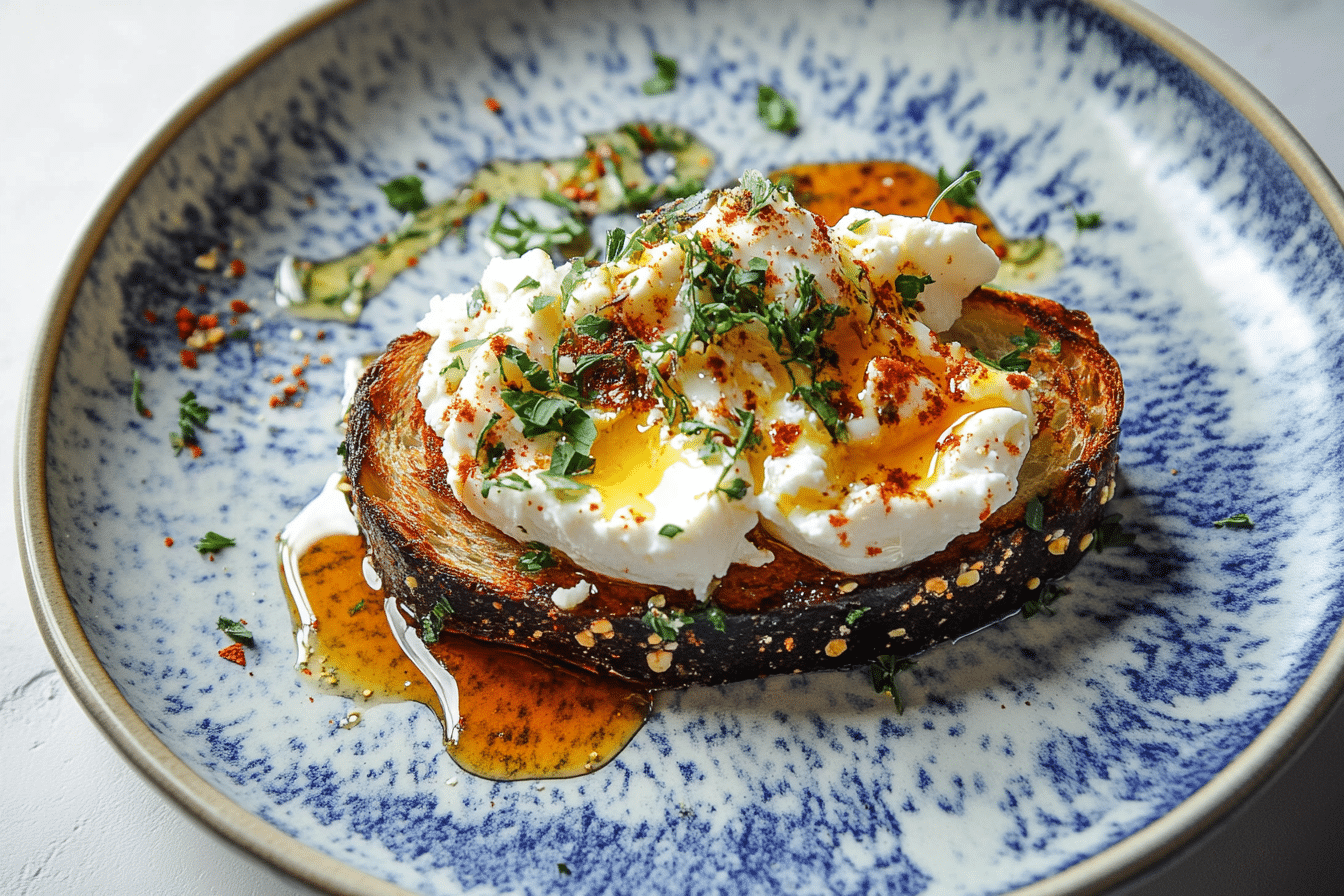 Burrata Toast with Hot Honey