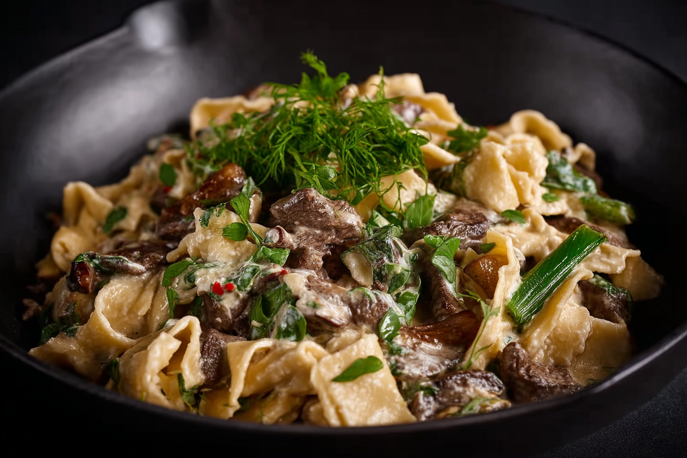 Creamy Beef & Mushroom Stroganoff
