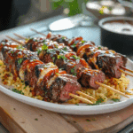 Pizza Steak Skewers