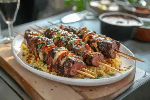 Pizza Steak Skewers
